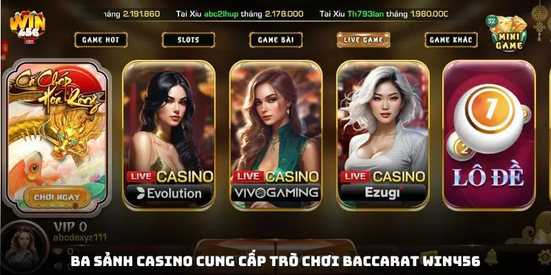 Baccarat Win456 - Tìm Hiểu Từ Cách Chơi Đến Chiến Thuật Hiệu Quả 3 Ba sảnh casino cung cấp trò chơi baccarat win456