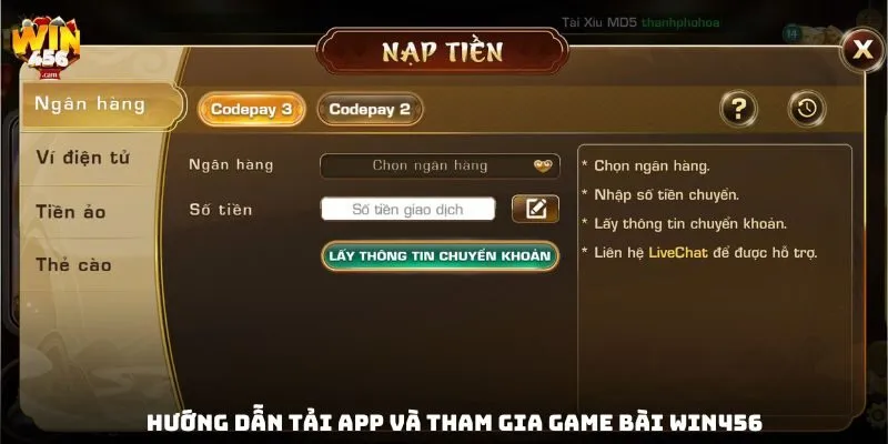 Game Bài Win456 - Nơi Thỏa Mãn Đam Mê Và Kiếm Tiền 3 Hướng dẫn tải app và tham gia game bài Win456