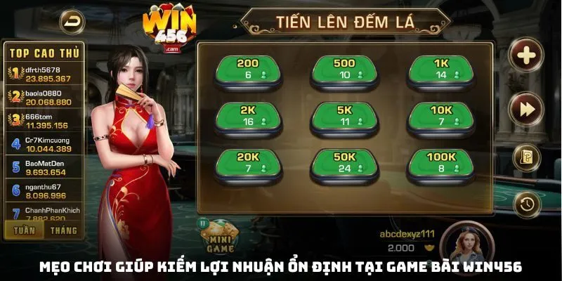Game Bài Win456 - Nơi Thỏa Mãn Đam Mê Và Kiếm Tiền 4 Mẹo chơi giúp kiếm lợi nhuận ổn định tại game bài Win456